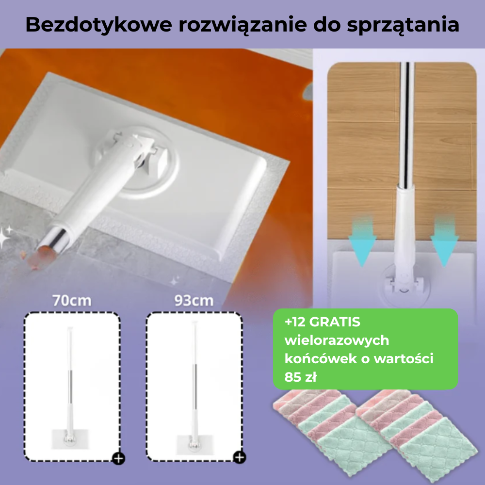 TurboMop™ - Higieniczny mop bez kontaktu z dłońmi