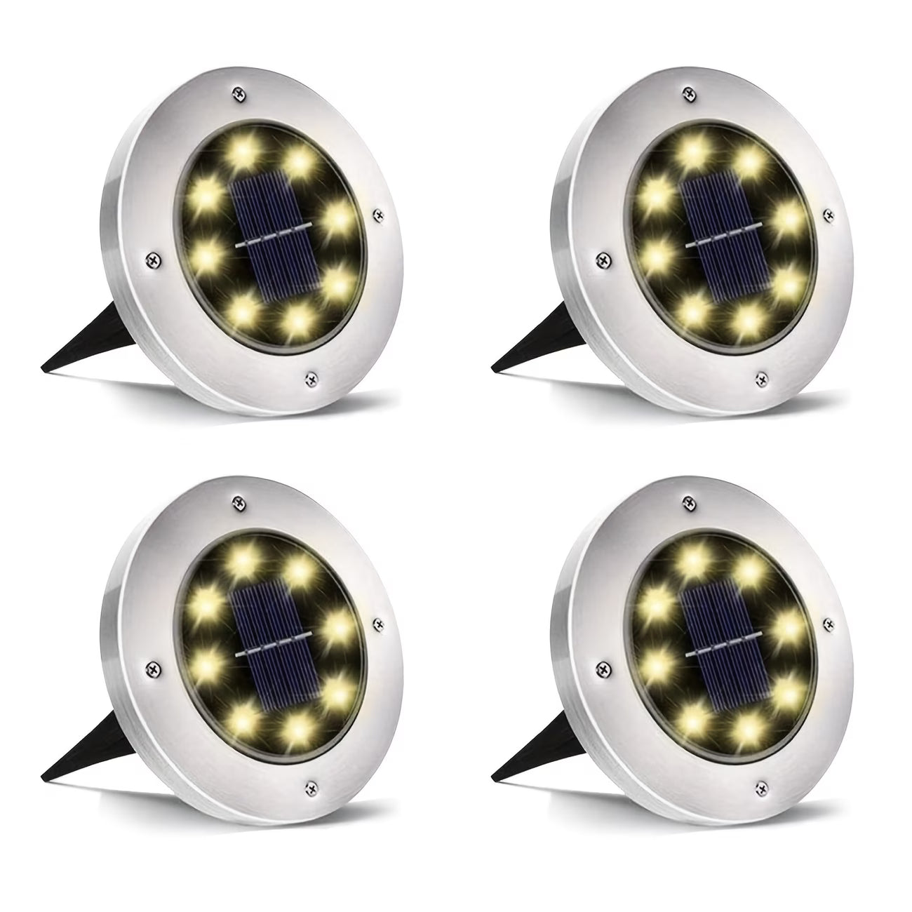 Lampy solarne gruntowe LED do ogrodu – wodoodporne IP65