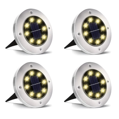 Lampy solarne gruntowe LED do ogrodu – wodoodporne IP65