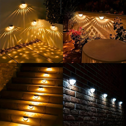 Lampy solarne ogrodowe LED na ogrodzenie – wodoodporne