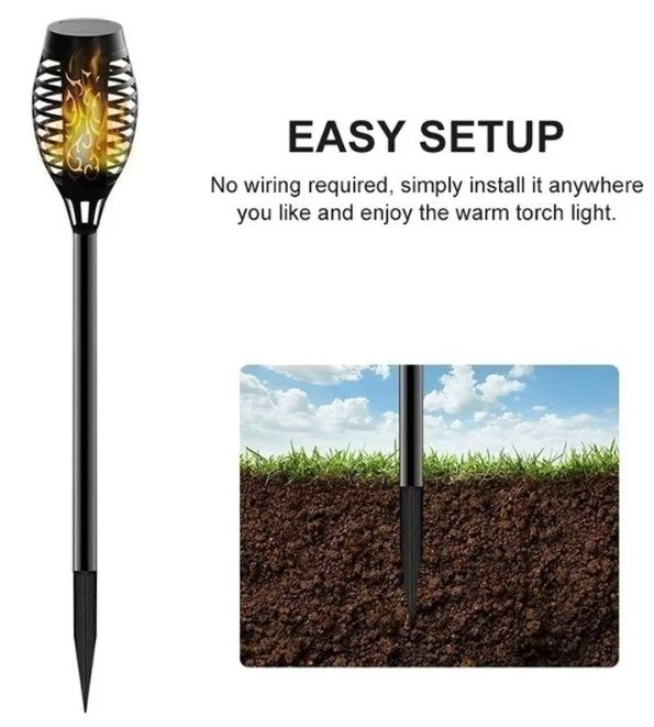 Lampy solarne LED ogrodowe płomień – dekoracyjne