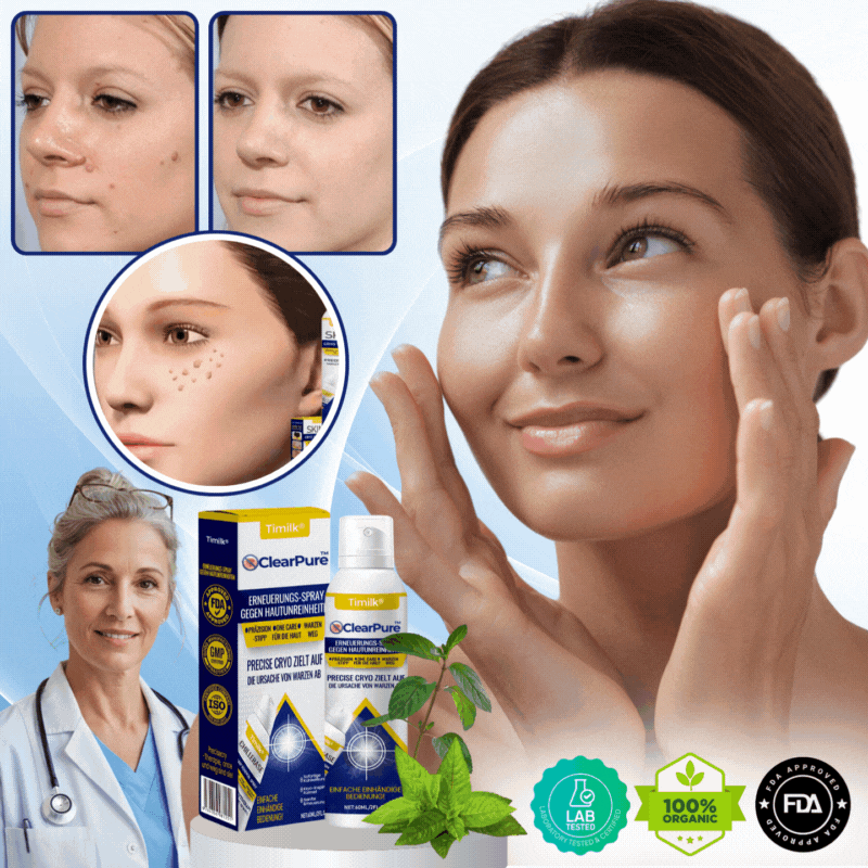 ClearPure™ Spray na Regenerację Skóry | Pokaż swoją skórę wszędzie – bez żadnych niedoskonałości już w zaledwie 7 dni!