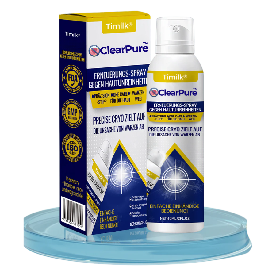ClearPure™ Spray na Regenerację Skóry | Pokaż swoją skórę wszędzie – bez żadnych niedoskonałości już w zaledwie 7 dni!