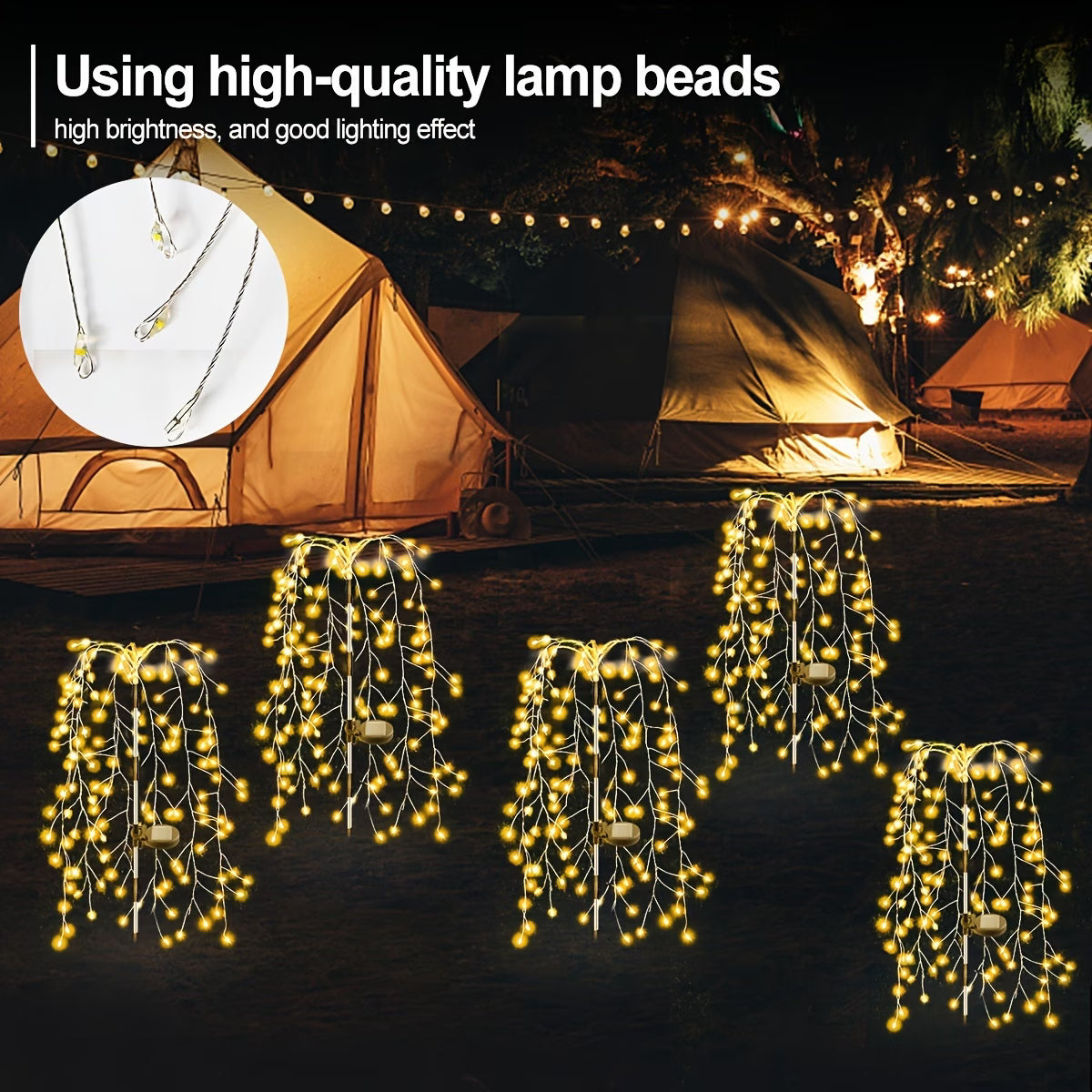 Lampy solarne LED „Fajerwerki” do ogrodu – dekoracyjne