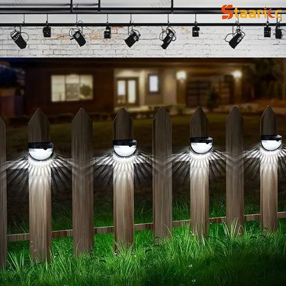 Lampy solarne ogrodowe LED na ogrodzenie – wodoodporne