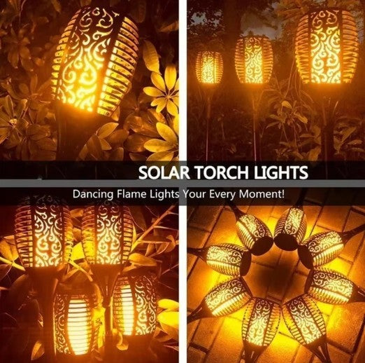 Lampy solarne LED ogrodowe płomień – dekoracyjne
