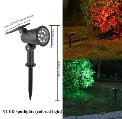 Lampy solarne LED reflektorowe do ogrodu – regulowane