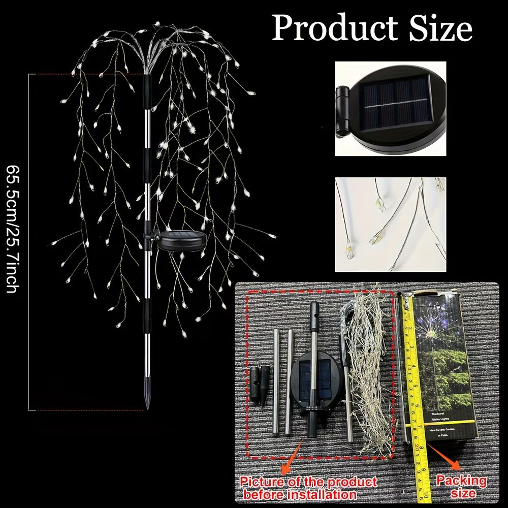 Lampy solarne LED „Fajerwerki” do ogrodu – dekoracyjne