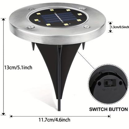 Lampy solarne gruntowe LED do ogrodu – wodoodporne IP65