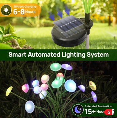 Lampy solarne LED grzyby do ogrodu – dekoracyjne