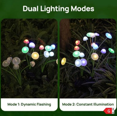 Lampy solarne LED grzyby do ogrodu – dekoracyjne