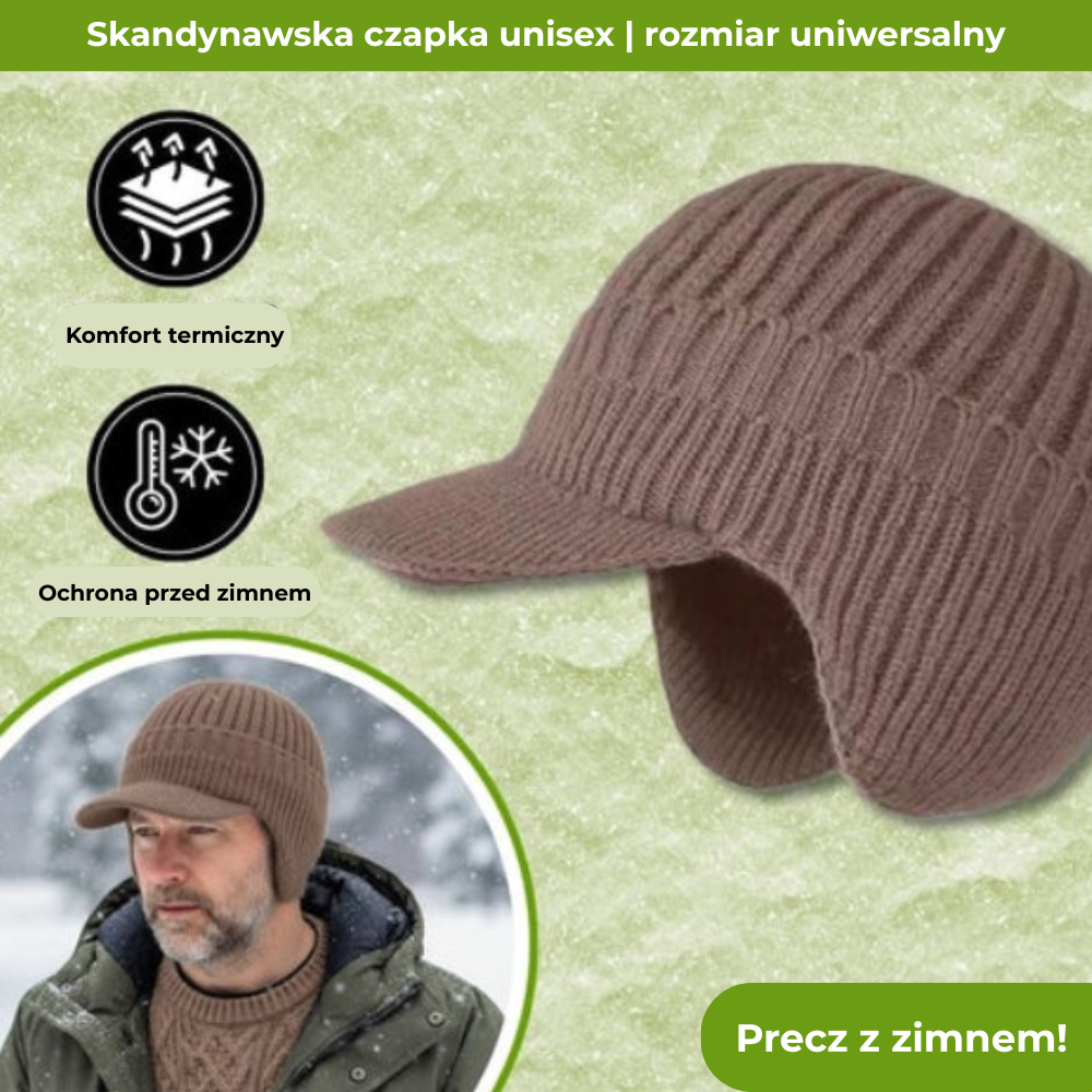 Fjordwarm™ – skandynawska czapka zimowa z ochroną uszu (unisex, jeden rozmiar pasuje na wszystkich)